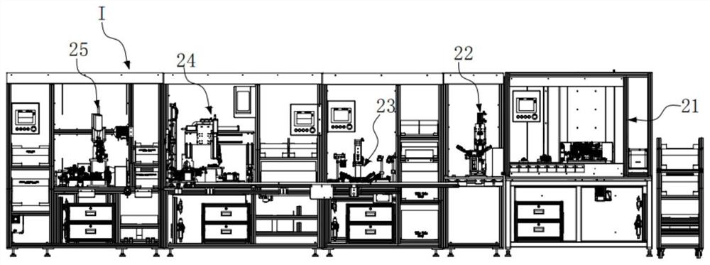 Steering wheel assembly automatic assembling processing line and assembling process