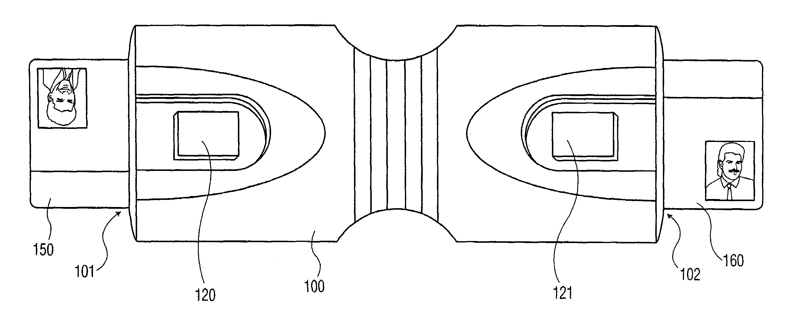 Dual-sided smart card reader