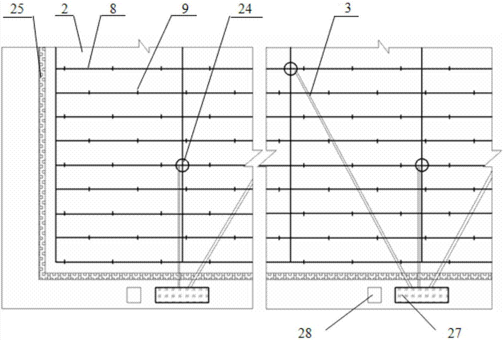 Novel independent well point water collecting and draining united vacuum preloading strengthening method and strengthening system