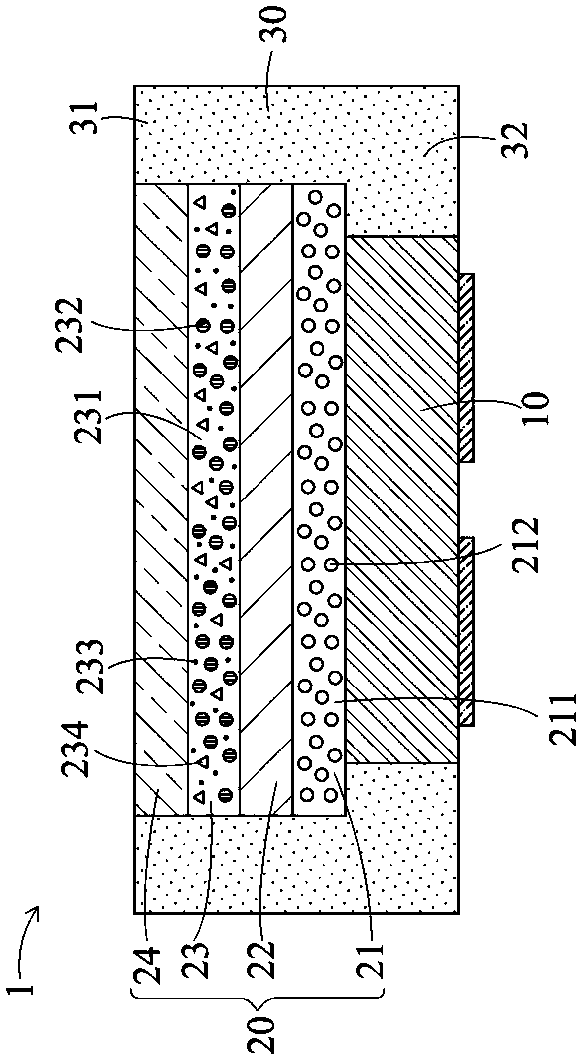 Light-emitting device using quantum dot color conversion and its manufacturing method