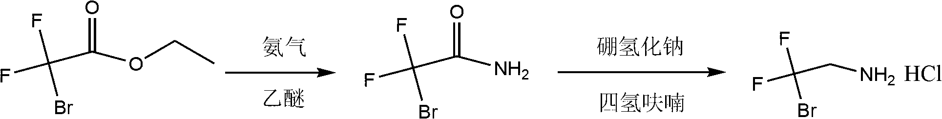 Synthesis method for 2-bromo-2,2-difluoroethylamine hydrochloride