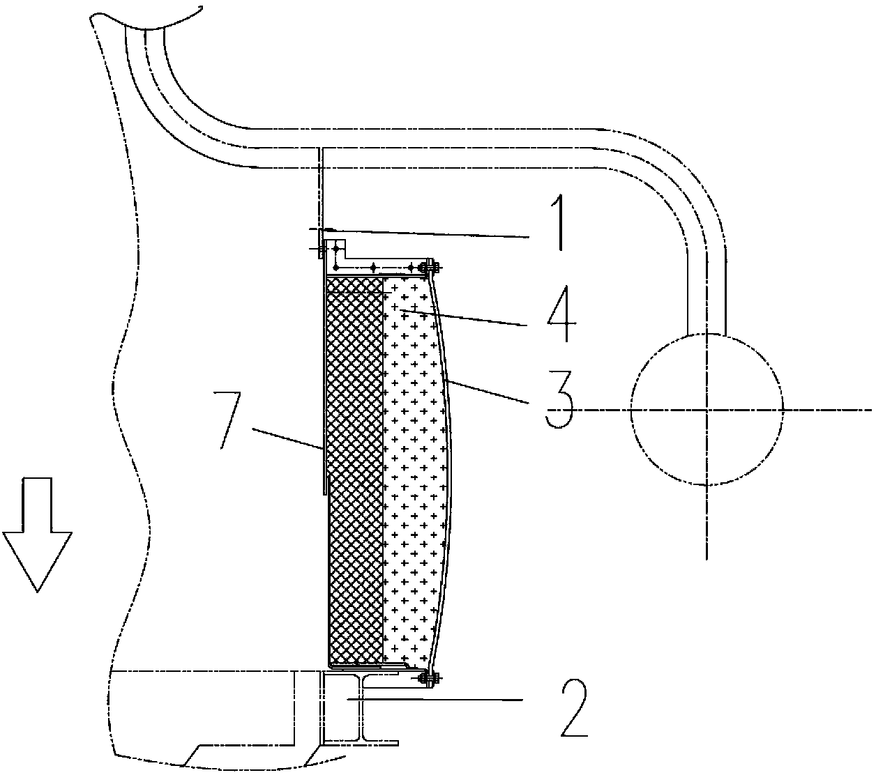 Non-metal expansion joint for slag discharge pipeline of boiler