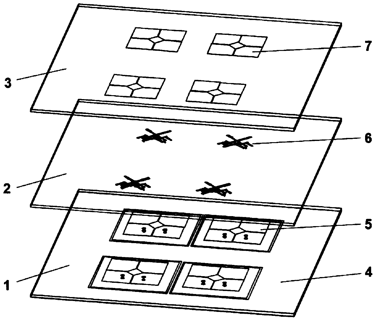 Ultra-low profile microstrip laminated dual-polarized base station antenna and array thereof