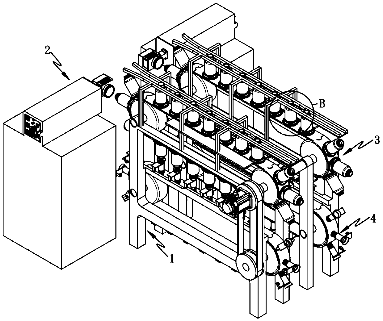 Full-automatic lid screwing and laser marking system