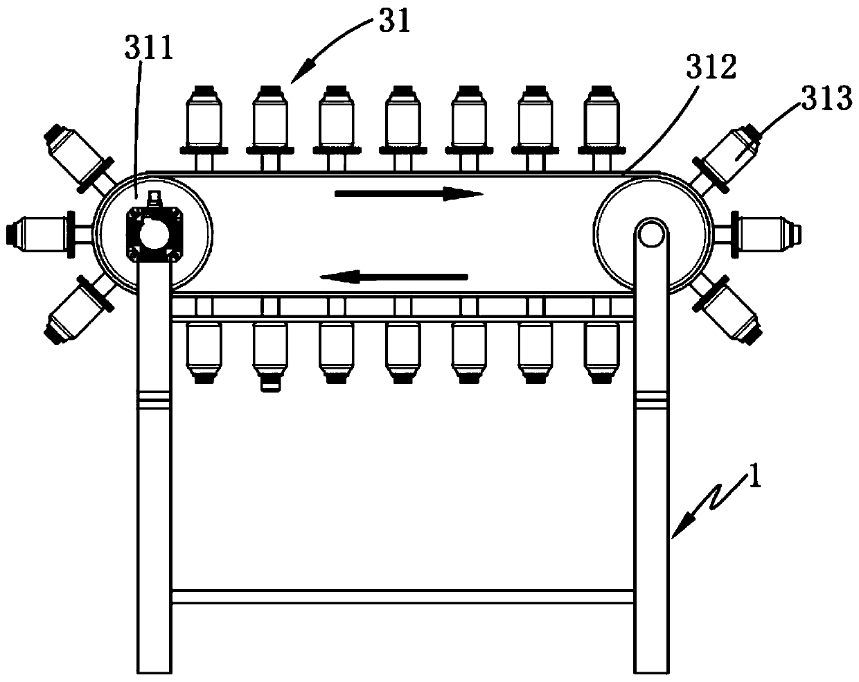 Full-automatic lid screwing and laser marking system