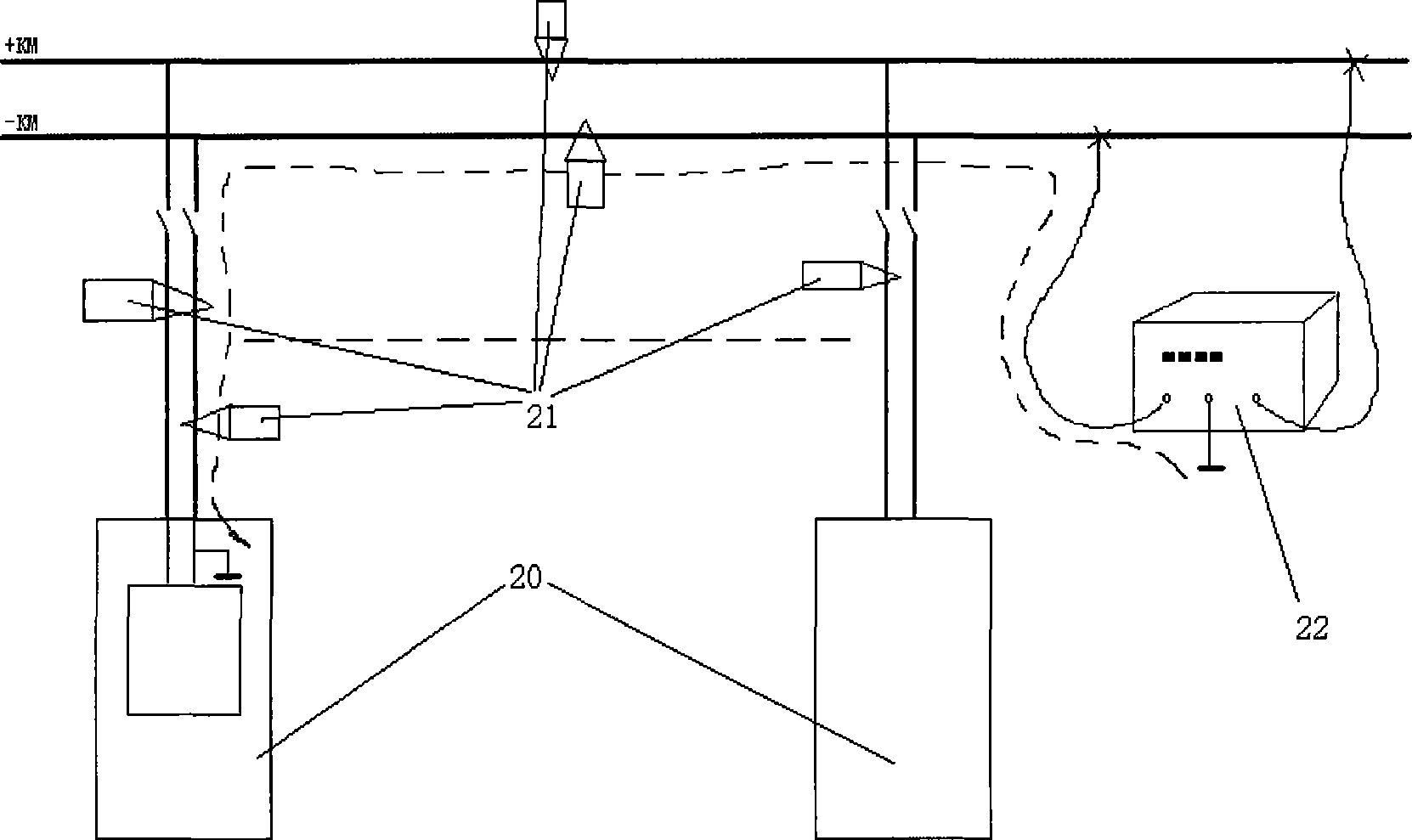 Portable intelligent DC earthing searching instrument