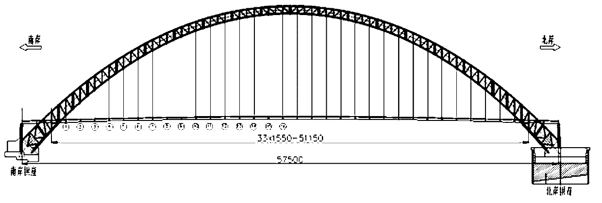 Arch bridge suspender tension optimization method for rectifying deviation in construction process