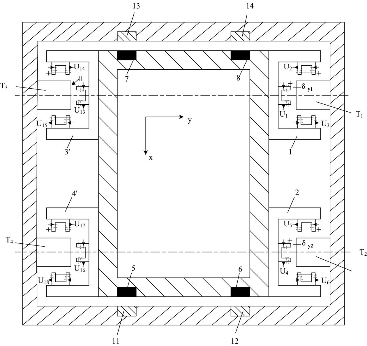 Magnetic suspension elevator guiding system and control method thereof