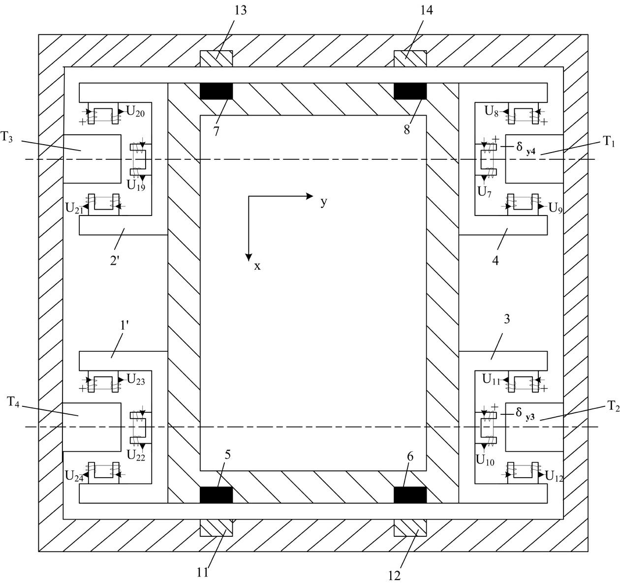 Magnetic suspension elevator guiding system and control method thereof