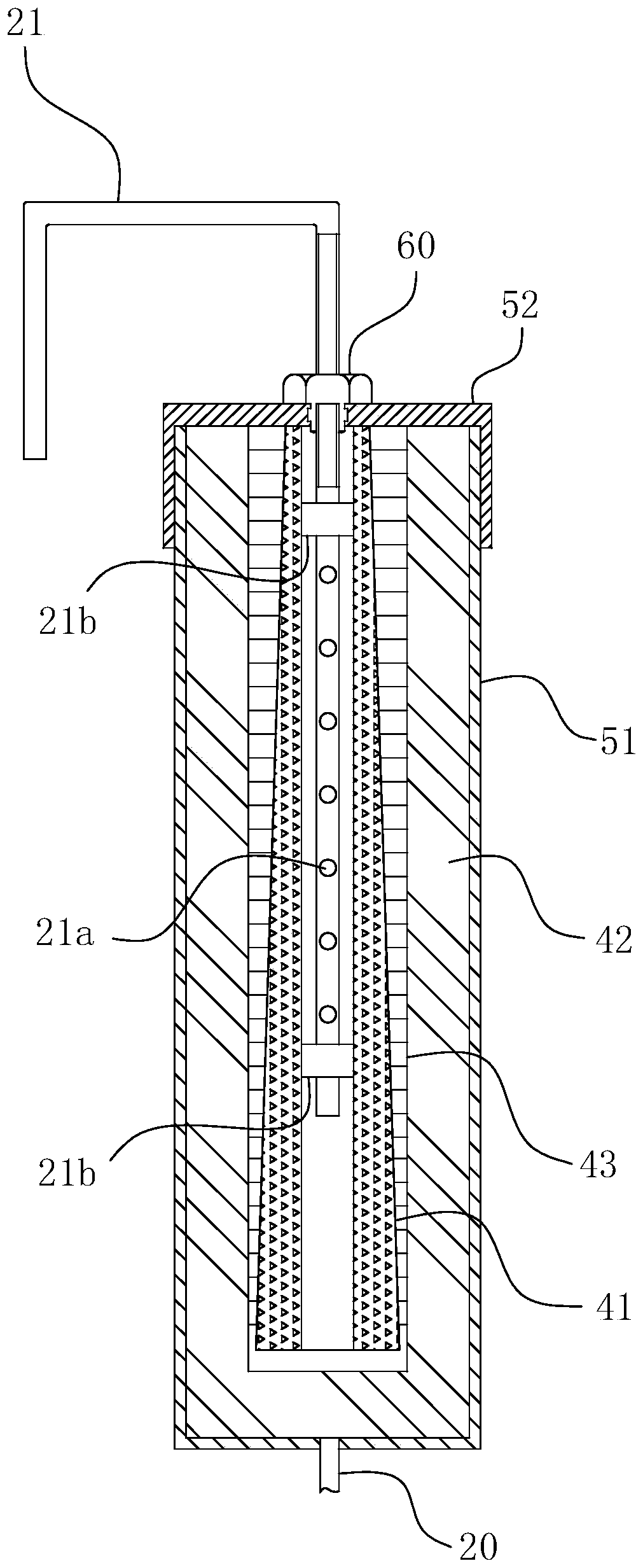 A self-purifying water circulation fish tank