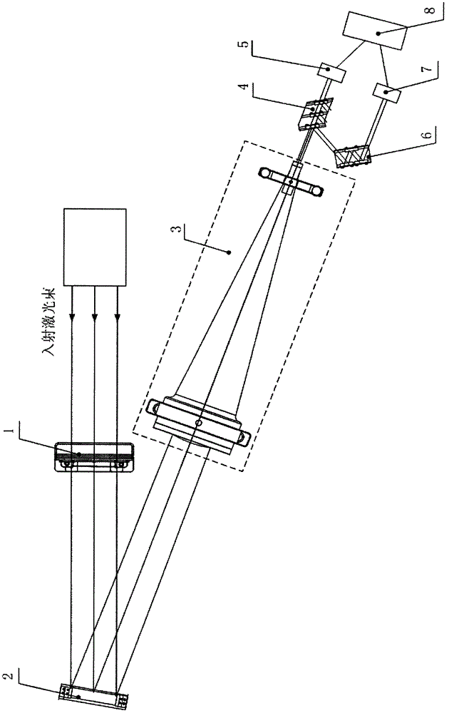 High-power laser wave front measuring instrument and wave front measuring method