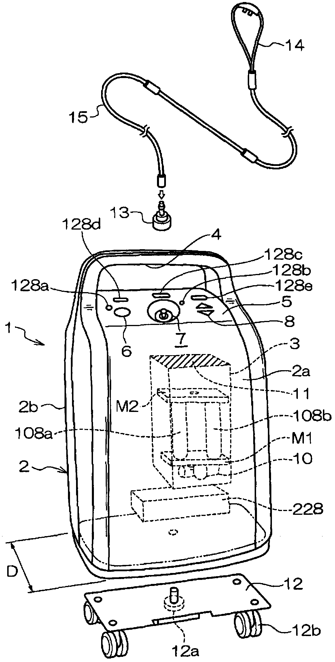 Clinical oxygen feeding device