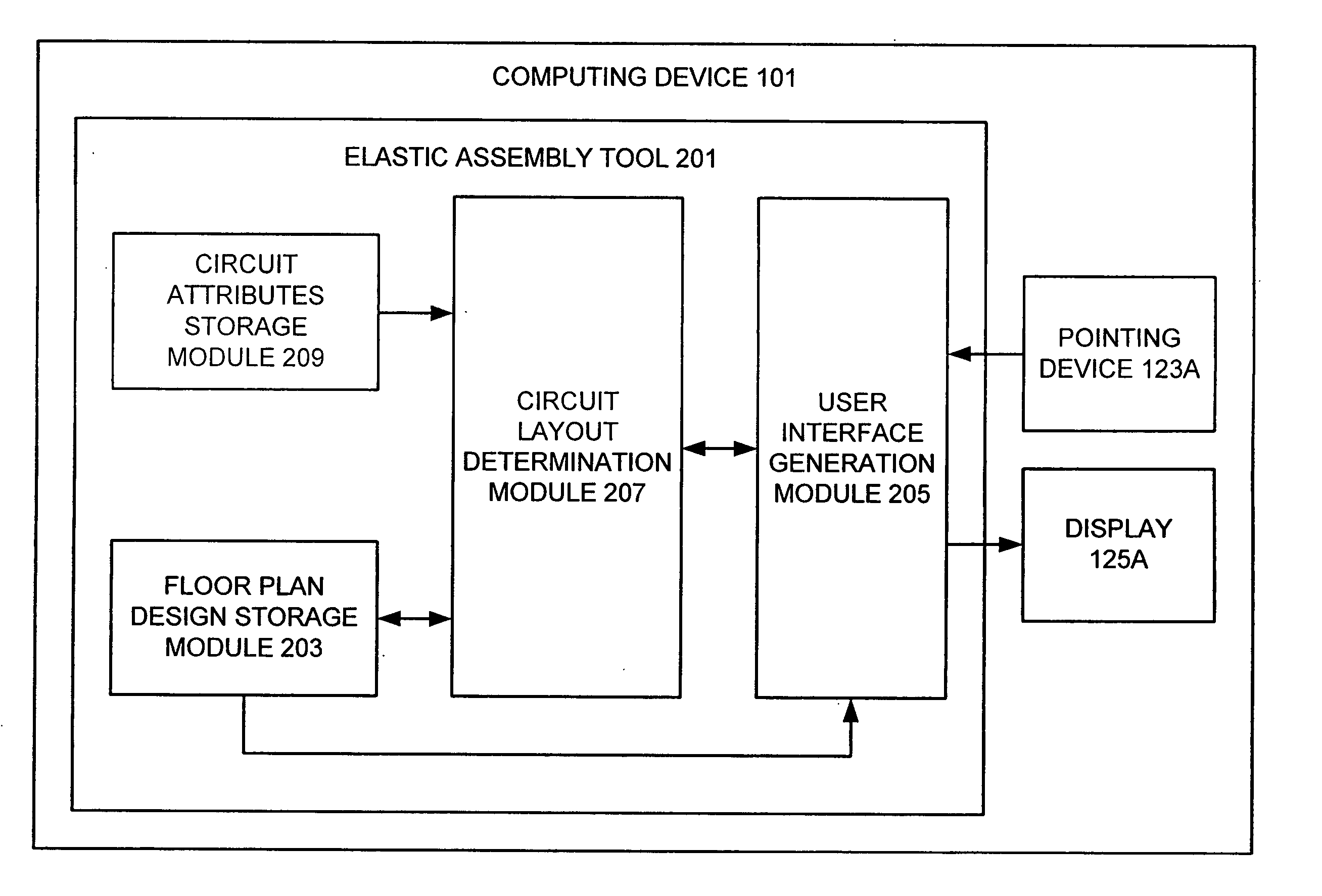 Elastic assembly floor plan design tool