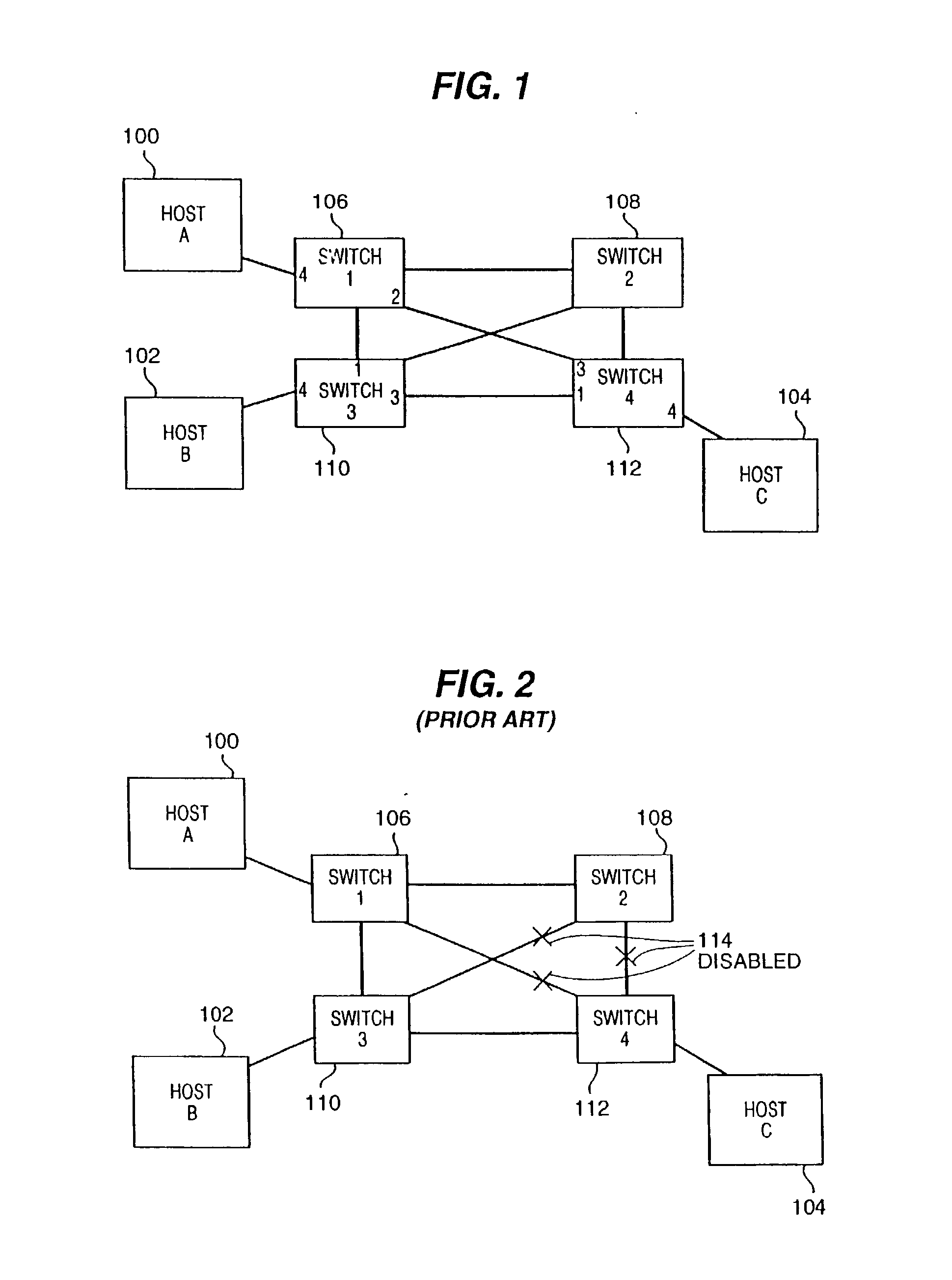 Path recovery on failure in load balancing switch protocols