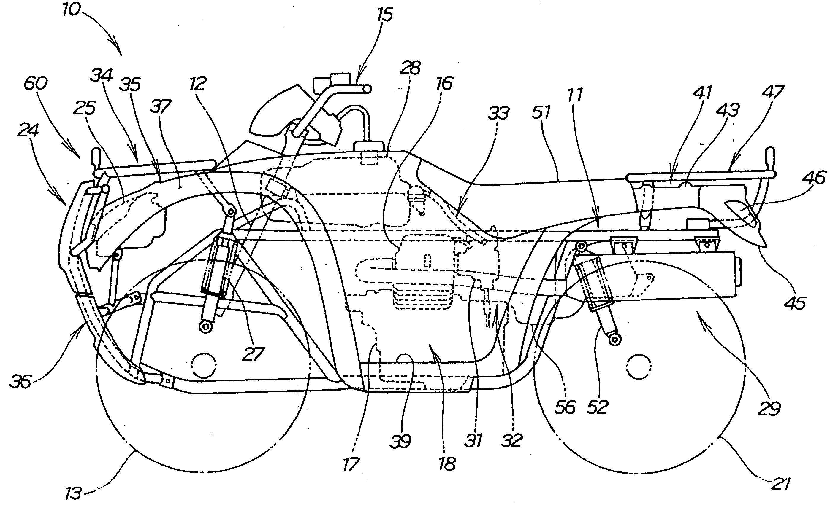 Structure for supporting headlamps for vehicle