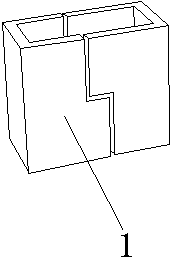 Structural column erecting-free block and construction method thereof