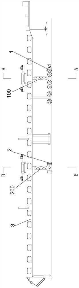 Complete machine in-situ swivel device and swivel method of bridge girder erection machine