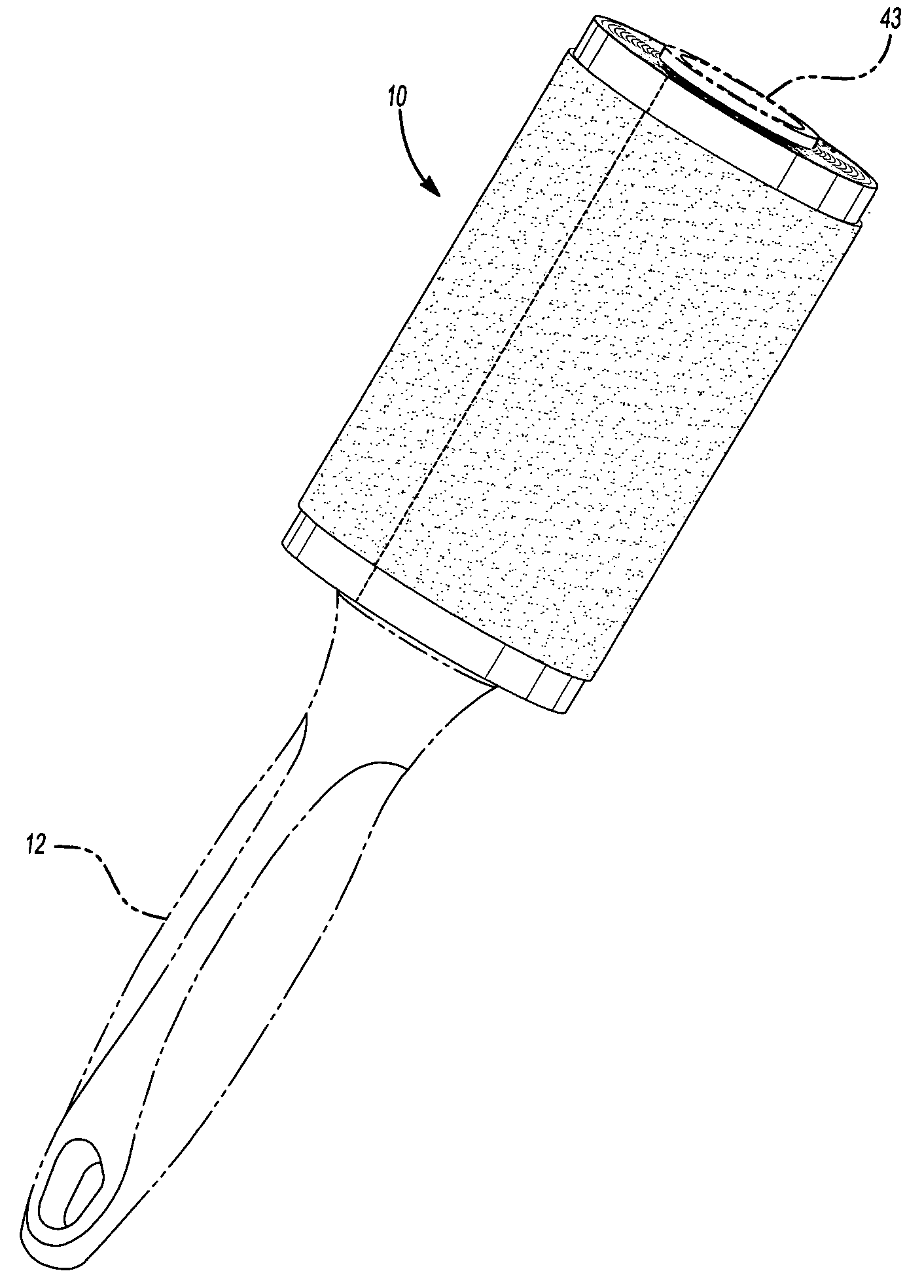 Roller construction for detritus removal