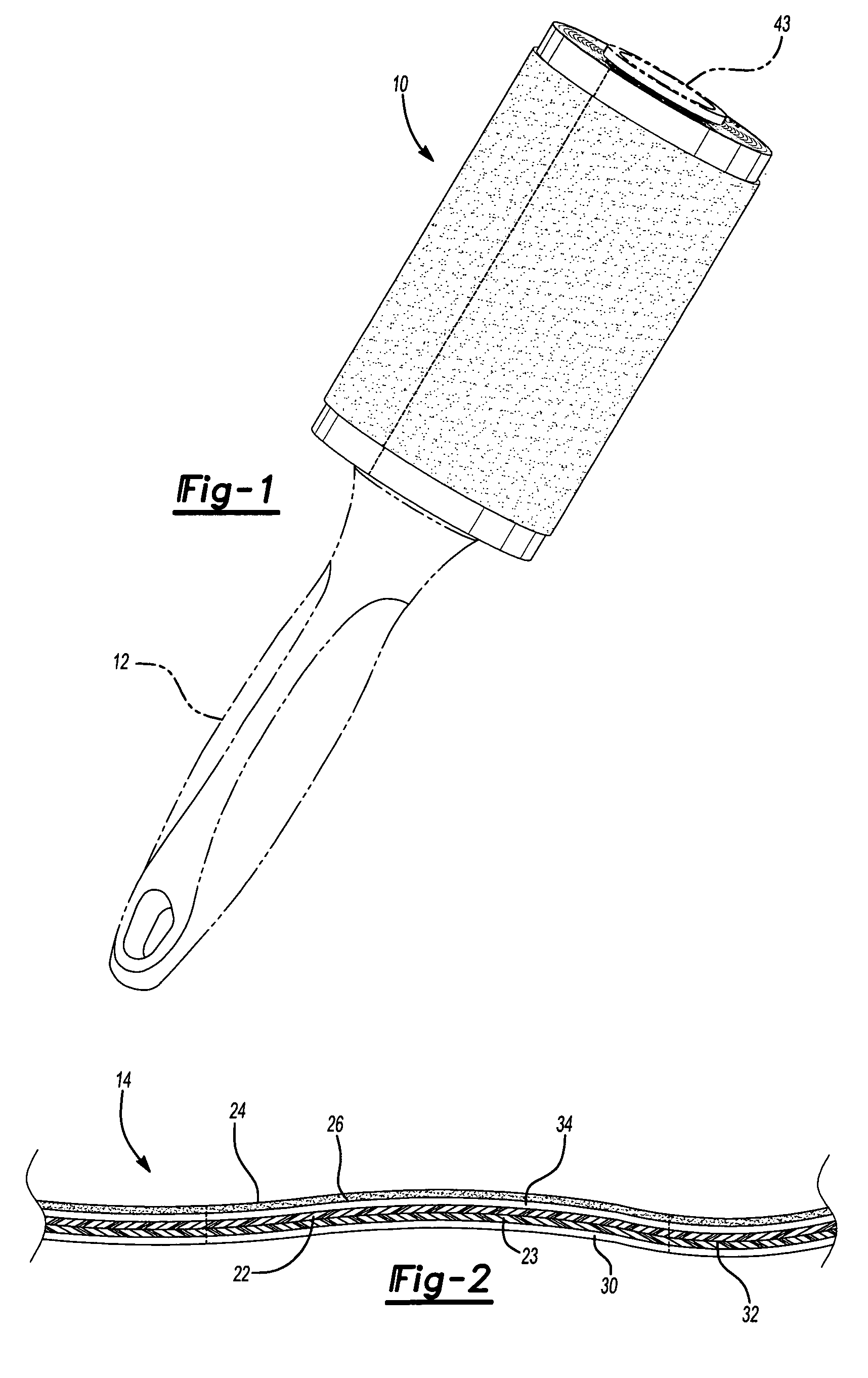 Roller construction for detritus removal