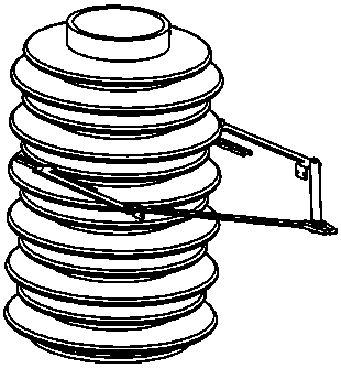 An indicator for measuring the oil level in the bushing of a transformer by an electric field and its measuring method