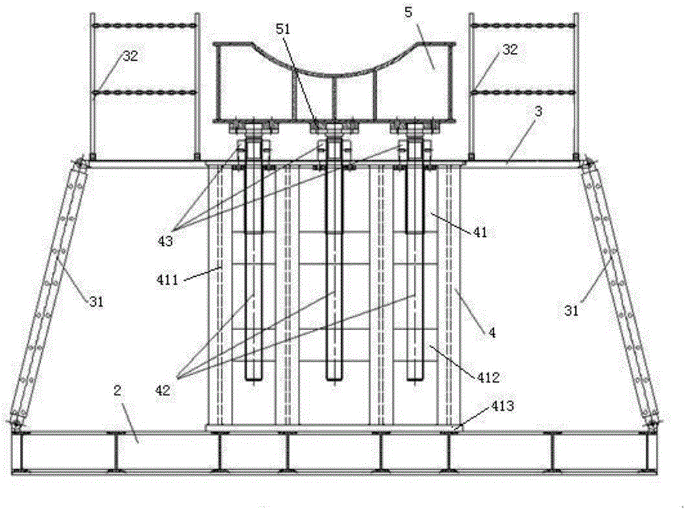 Rudder-propeller tooling car and rudder-propeller installation process