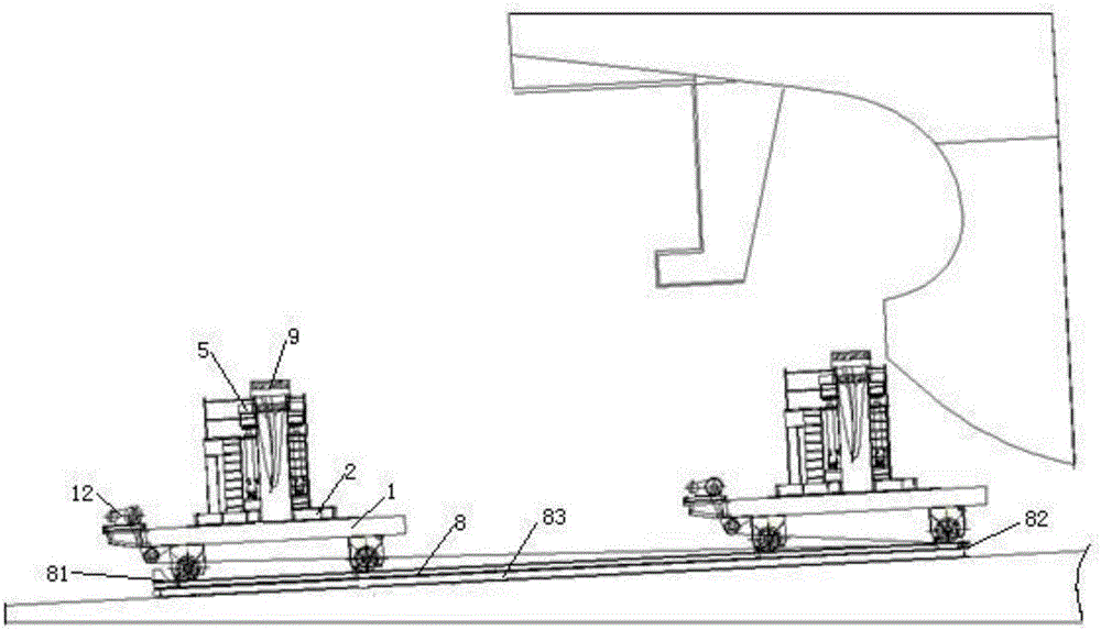 Rudder-propeller tooling car and rudder-propeller installation process