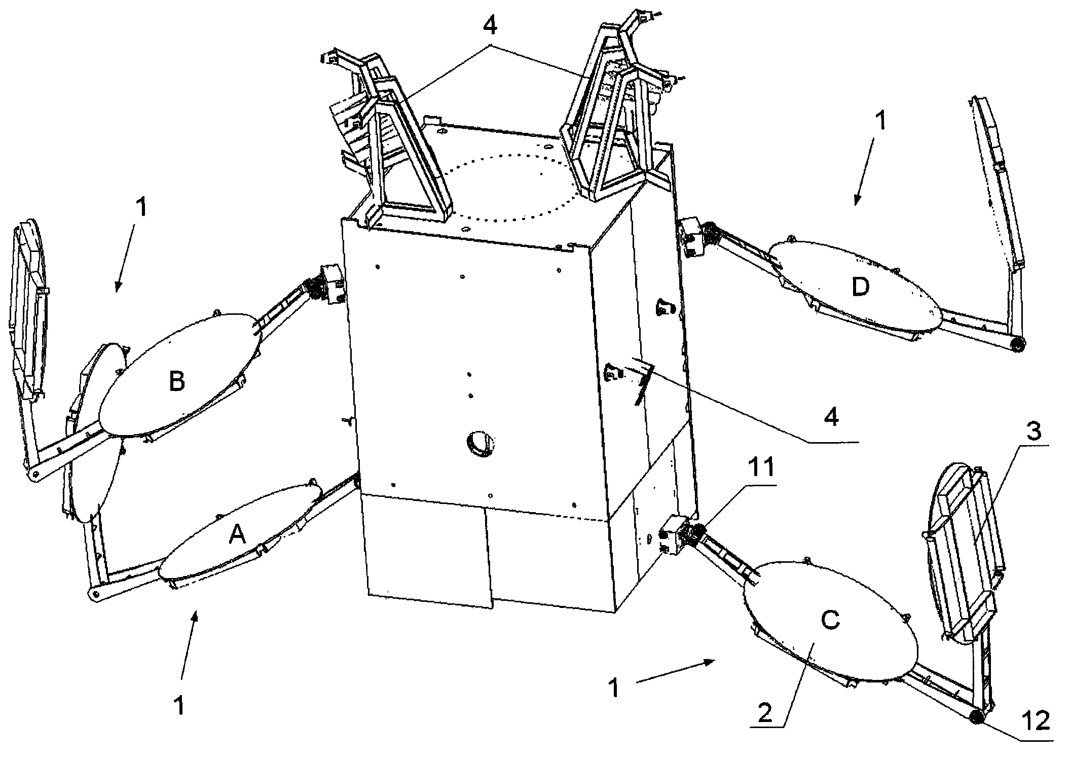 Dual-band wave beam equalization side-fed offset cassegrain antenna and realization method thereof