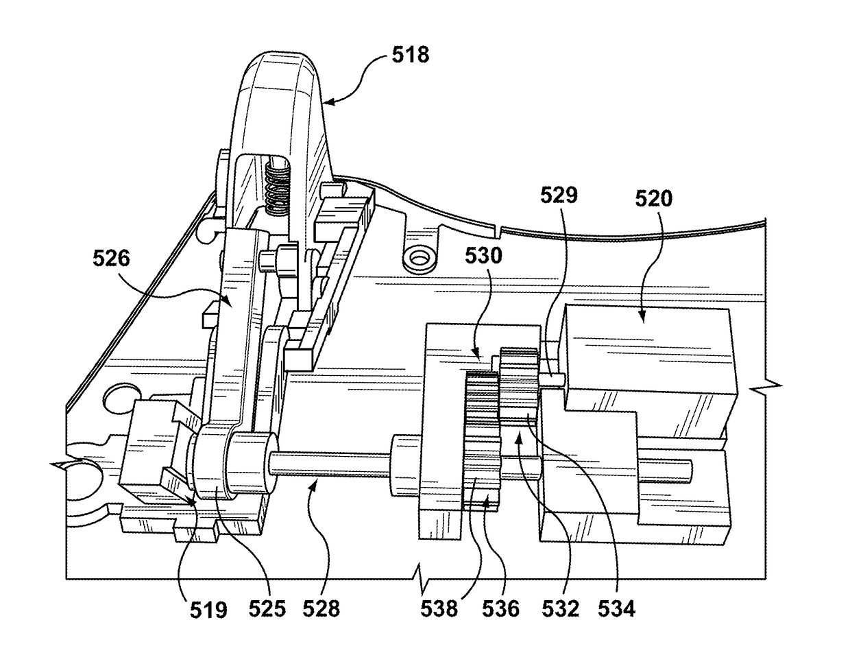 Gaming device having a haptic-enabled trigger