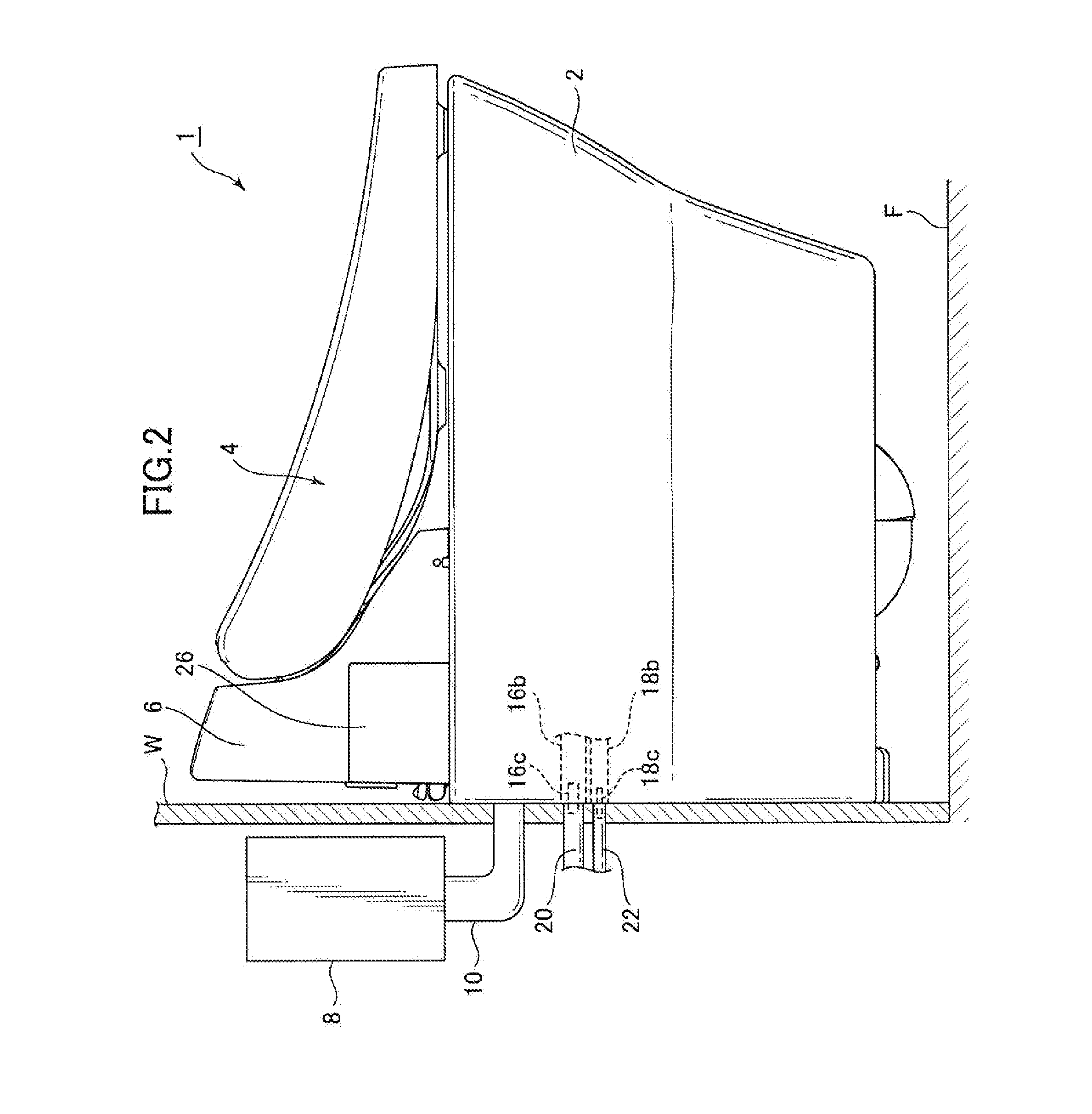 Flush toilet apparatus