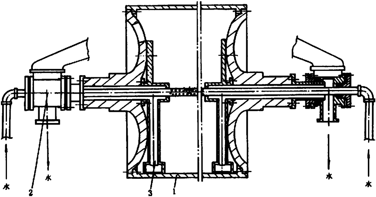 Novel siphon type drainage device for cooling cylinder