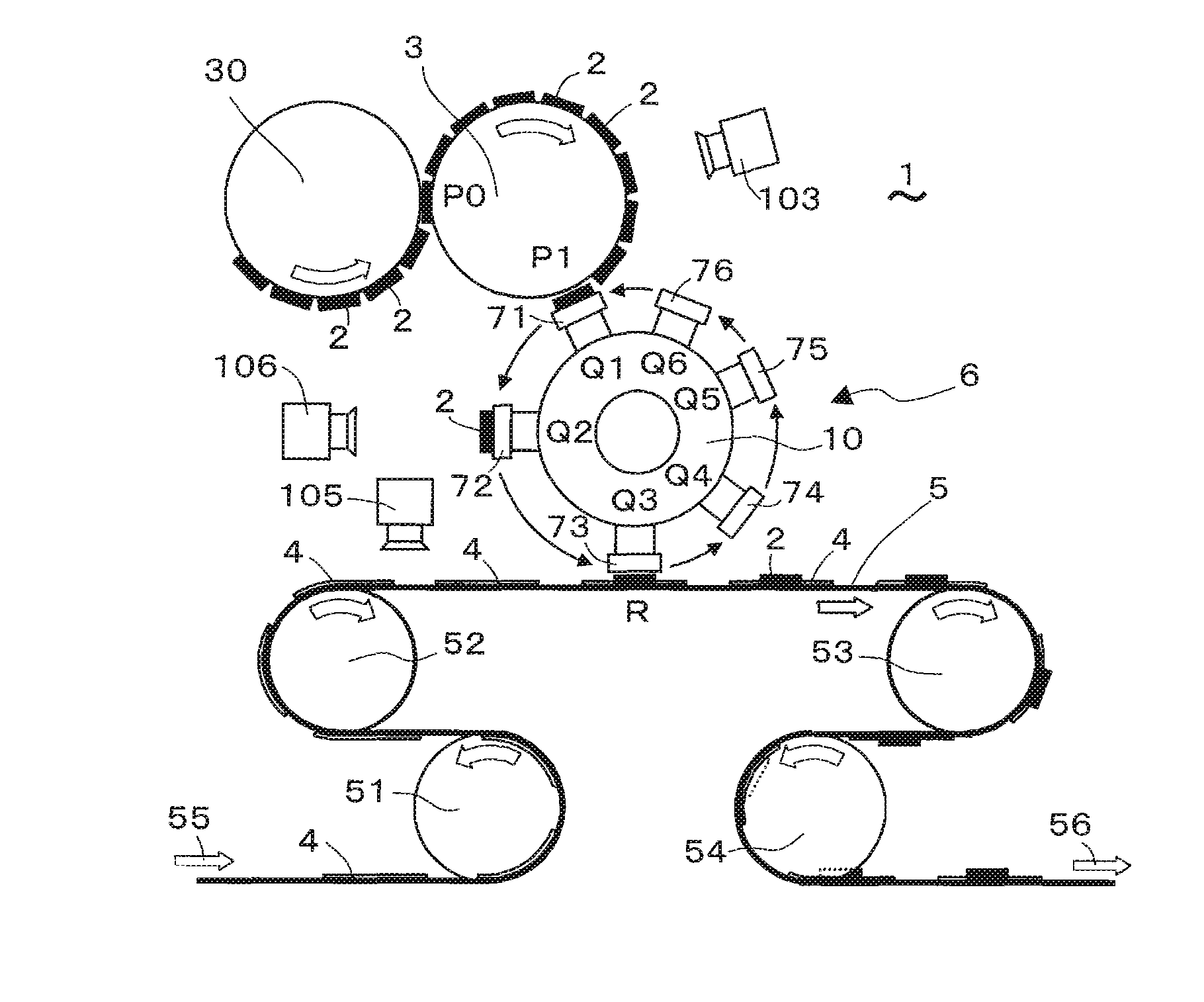 Random-period chip transfer method