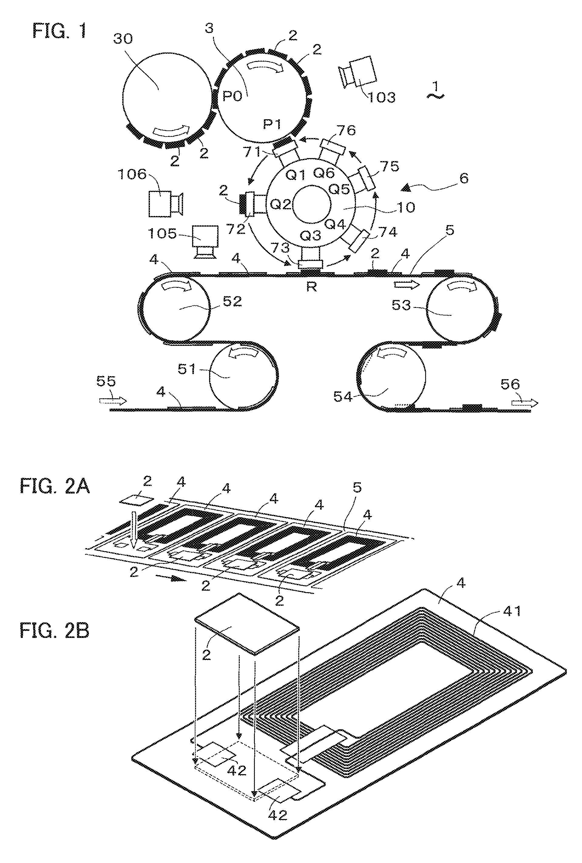 Random-period chip transfer method