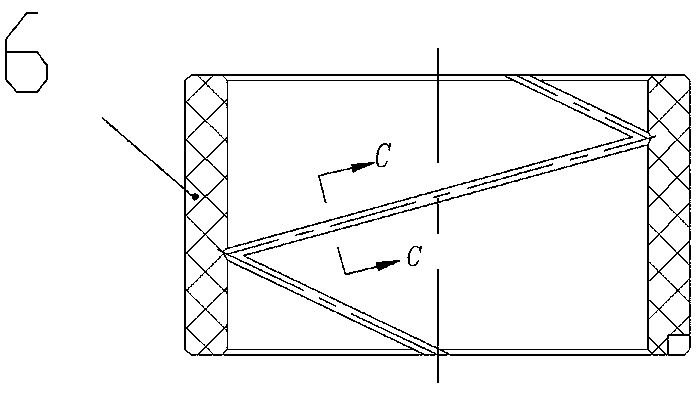 Middle support water lubrication ceramic bearing structure of super-long horizontal multistage centrifugal pump