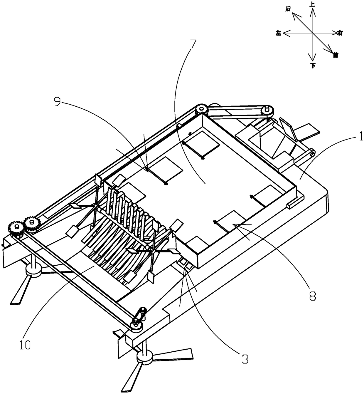 Garbage grading collection cleaning machine