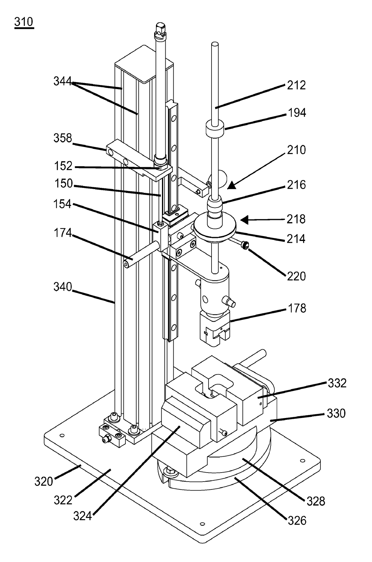 Drop weight tower for crack initiation in fracture mechanics samples