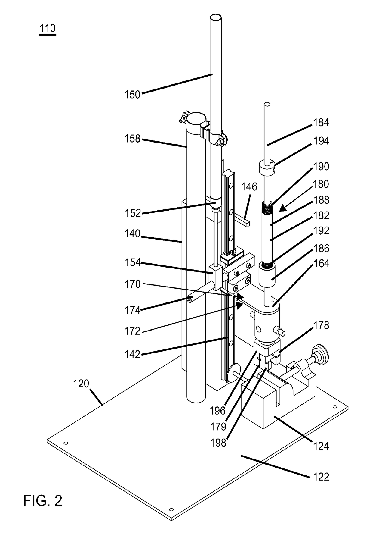 Drop weight tower for crack initiation in fracture mechanics samples