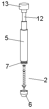 Semiautomatic acne needle convenient to use