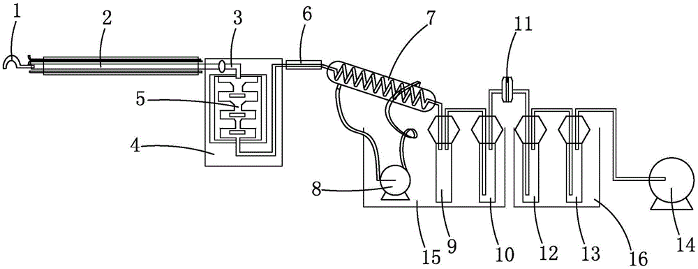 Device and method for simultaneously testing PM2.5 and coagulated particulate matters discharged by fixing source