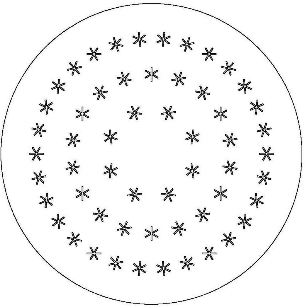 Six-blade type micro-pore spinneret plate