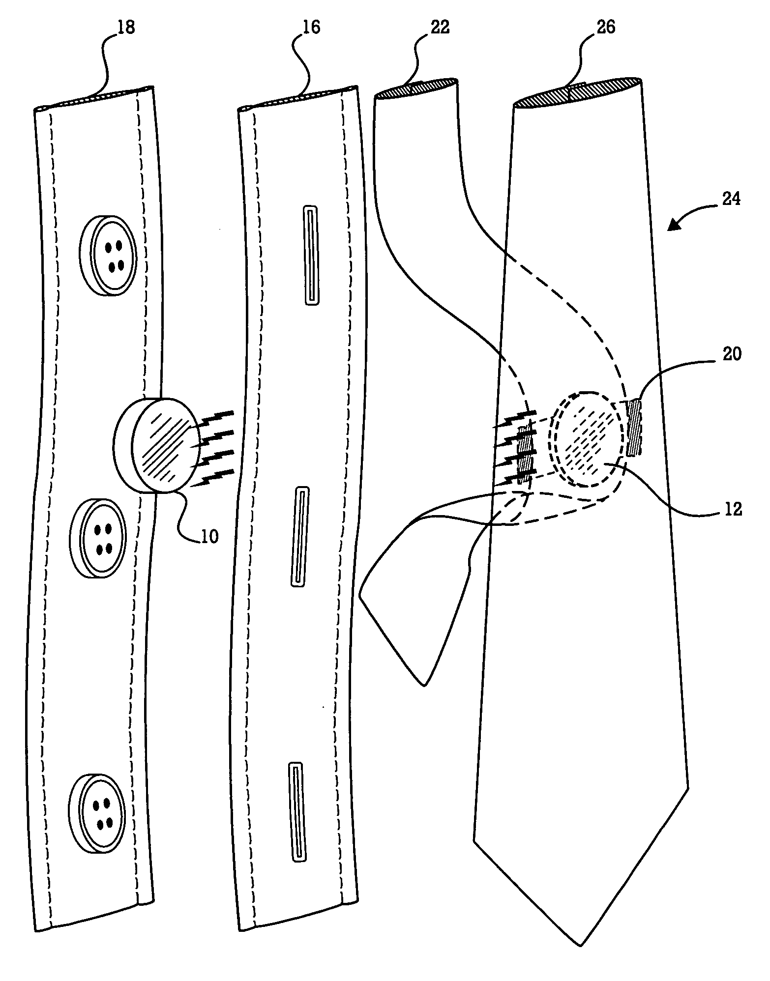 Apparatus and method for holding garments