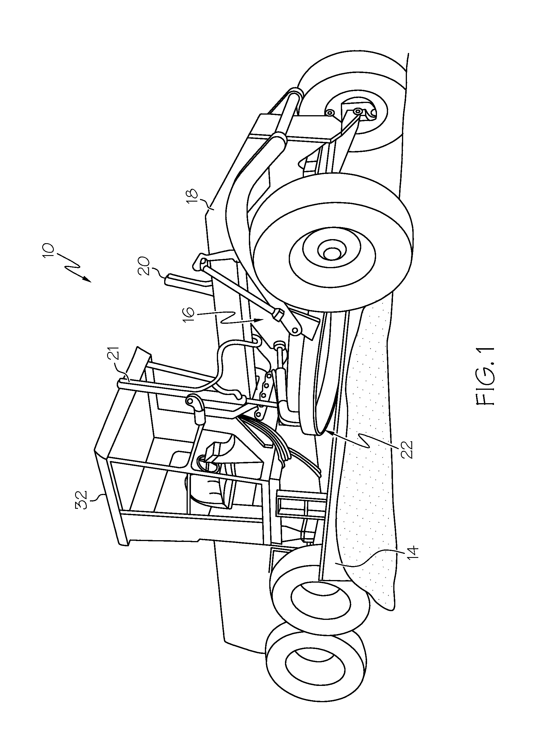 Motor grader and control system therefore