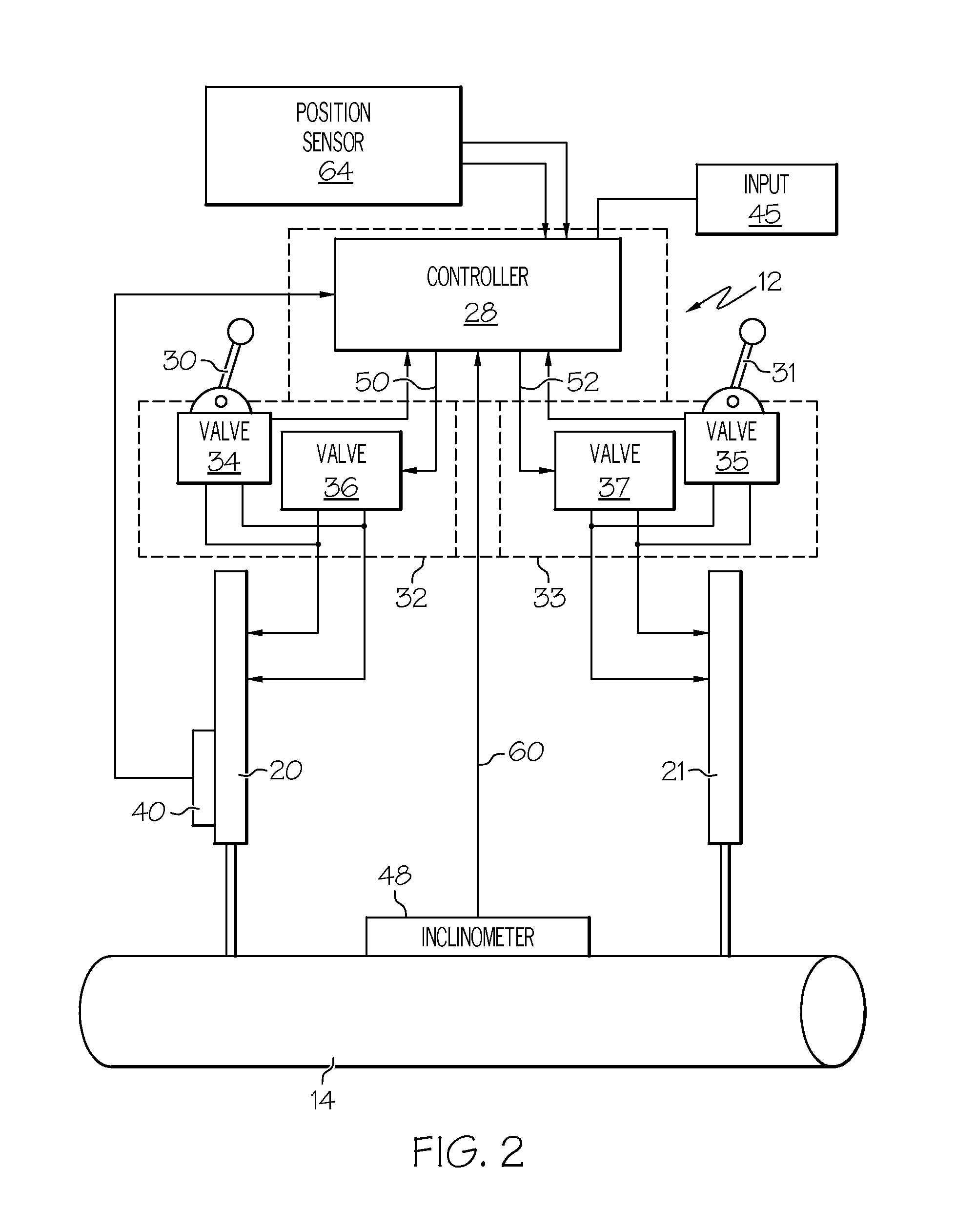 Motor grader and control system therefore