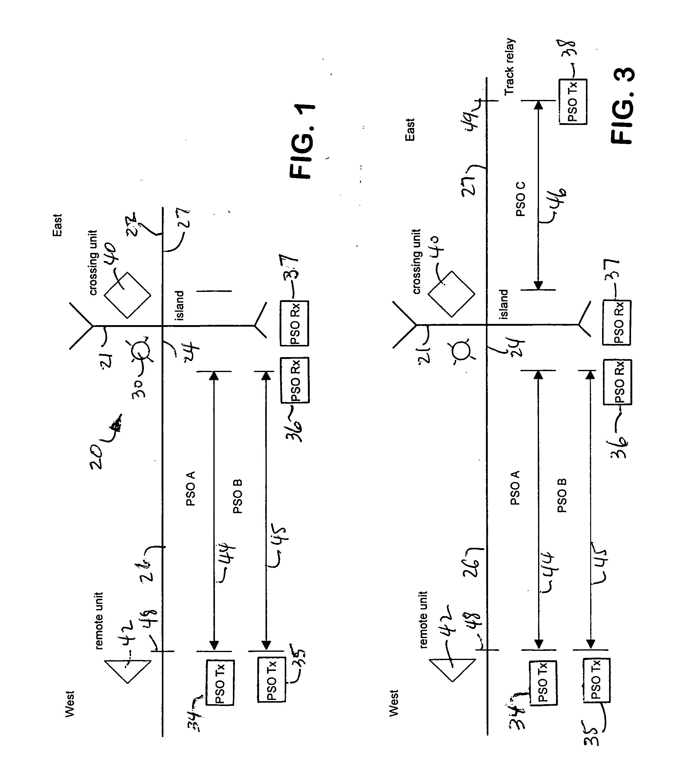 Apparatus, methods and communication systems for providing relatively constant warning time at highway-rail grade crossings with rail-based communications