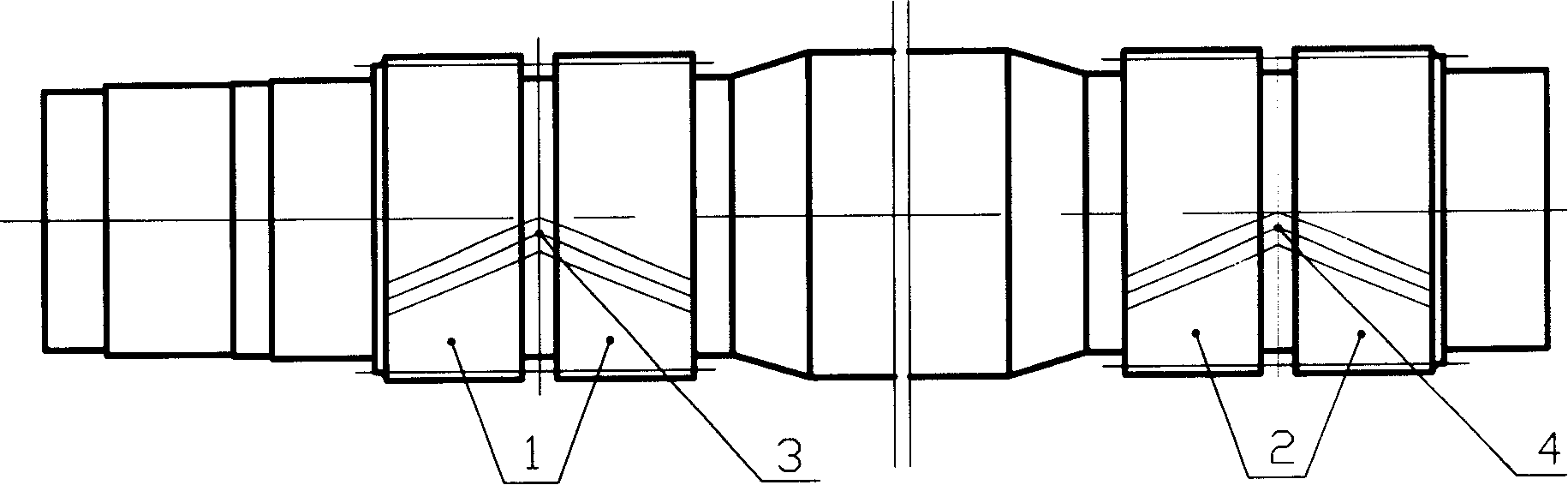 Double herringbone gear in-phase processing method