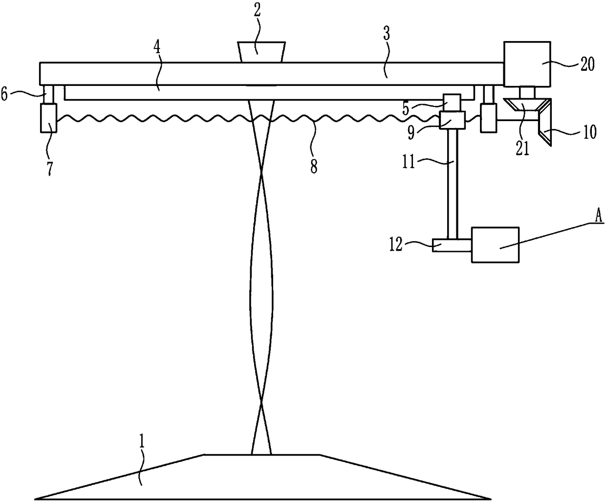 Crack sealing assisting device for bridge construction