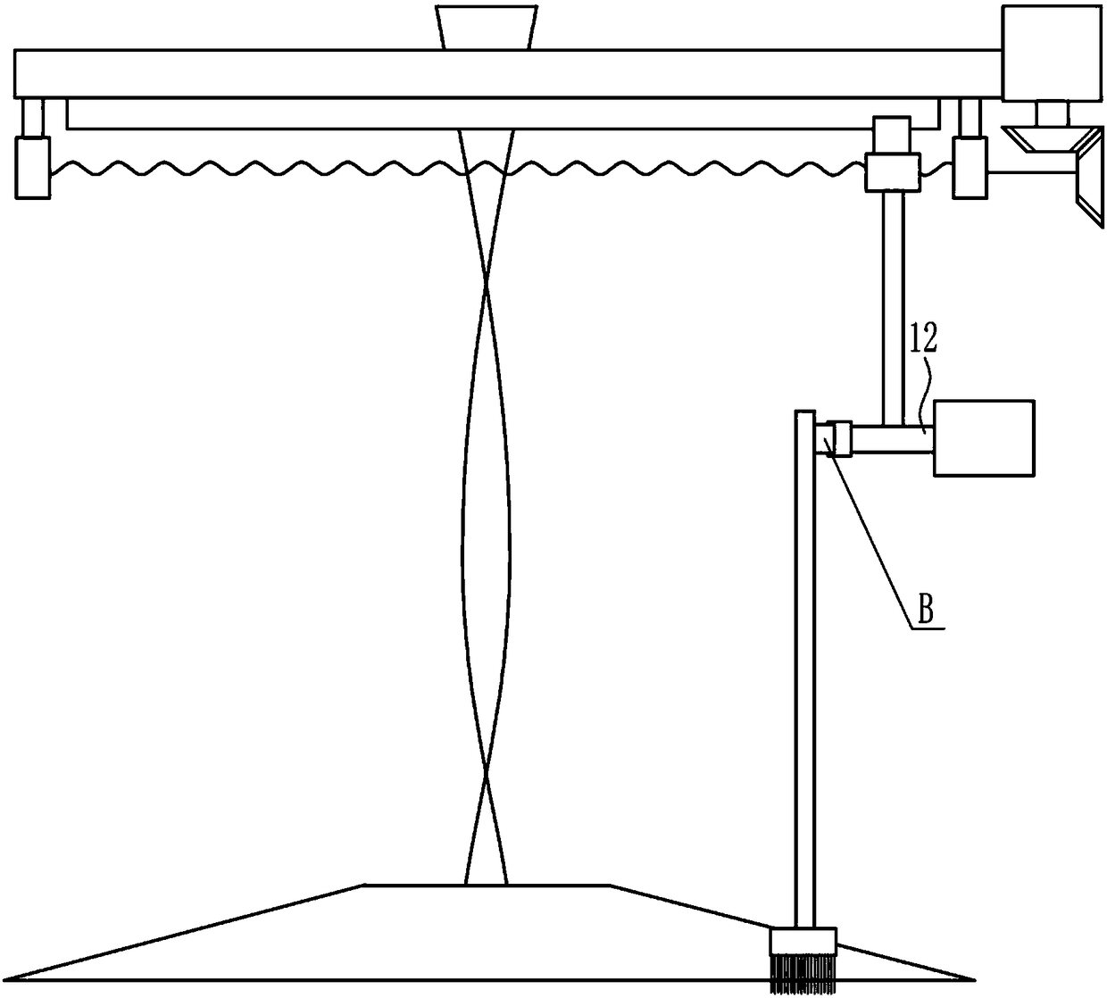 Crack sealing assisting device for bridge construction