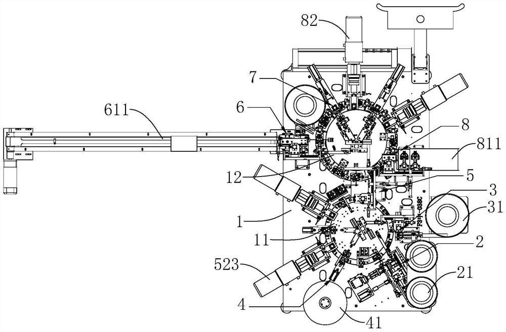 Assembly machine for oil cylinder for hydraulic buffer hinge