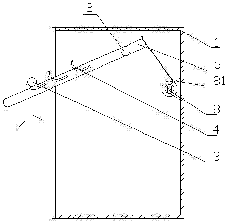 A retractable wardrobe for drying clothes