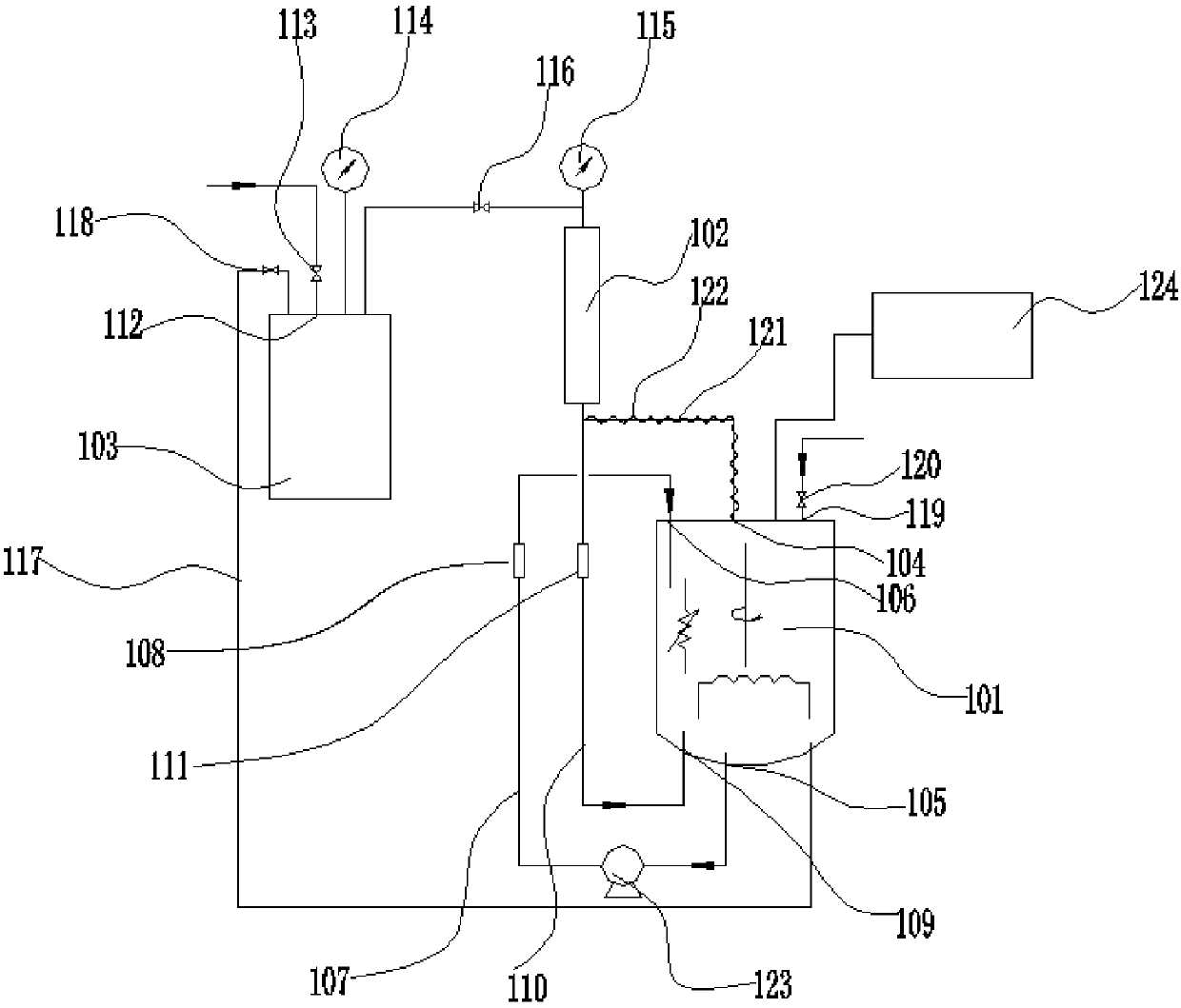 High-temperature high-pressure gas-liquid balance testing device and method