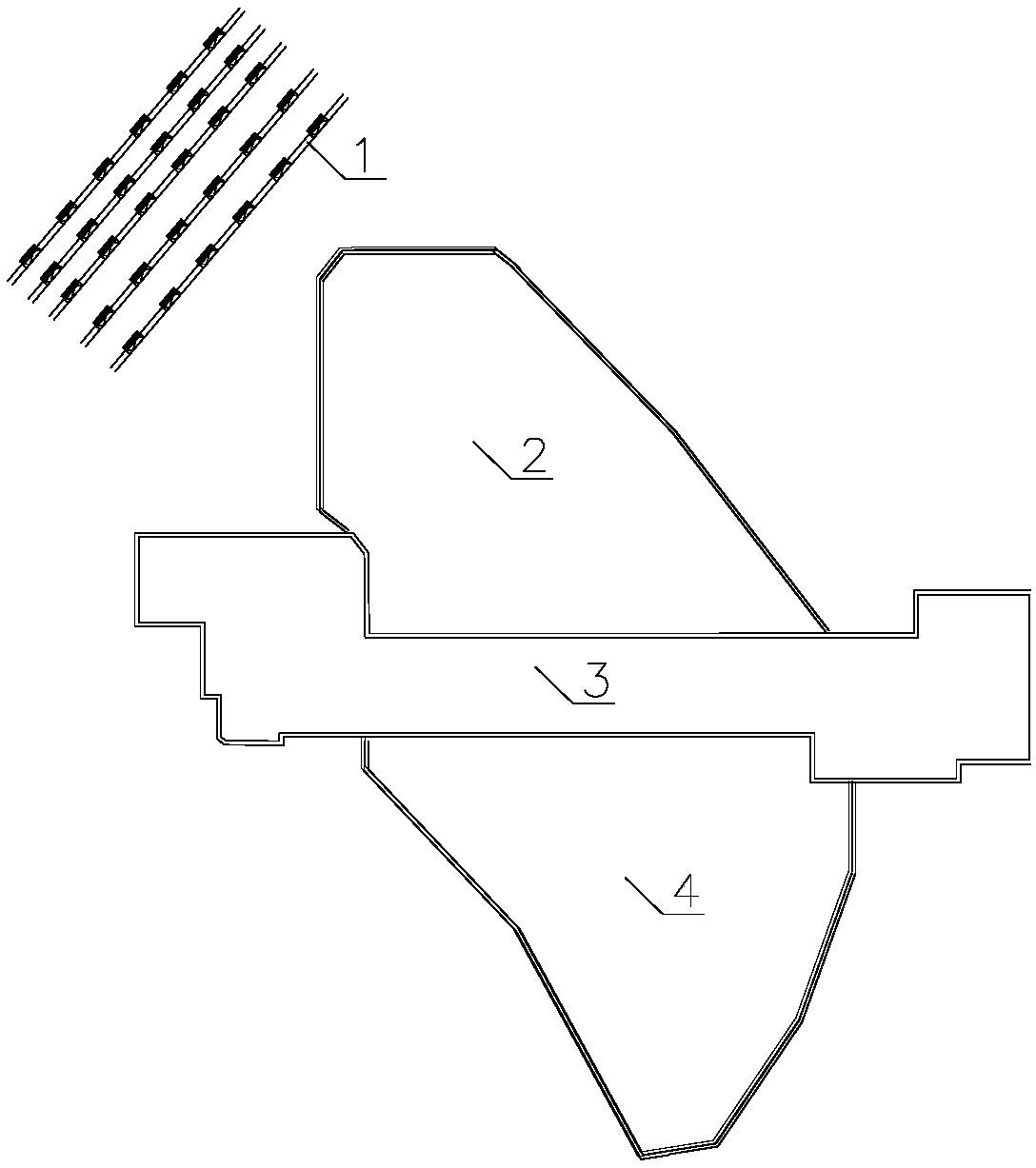 Comprehensive support structure of irregular deep foundation pit groups approaching to high-speed railway and construction method